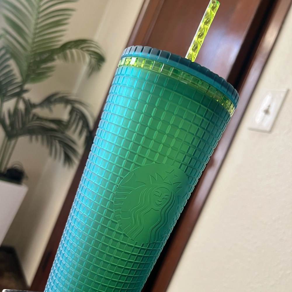 Mountain Dew Green Yellow Starbucks Grid Cup